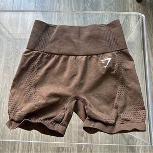 Gymshark Brown Seamless High-Waist Bike Shorts